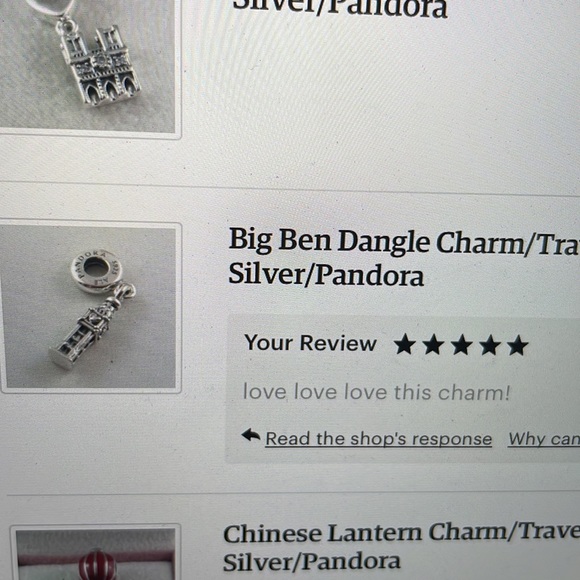 Pandora London Big Ben masks London travel charm - Picture 8 of 8